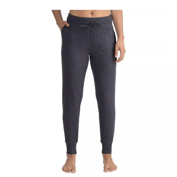 Lolë Women’s Large Charcoal Gray Lounge Jogger Pants Drawstring Waist Pockets - Picture 1 of 7
